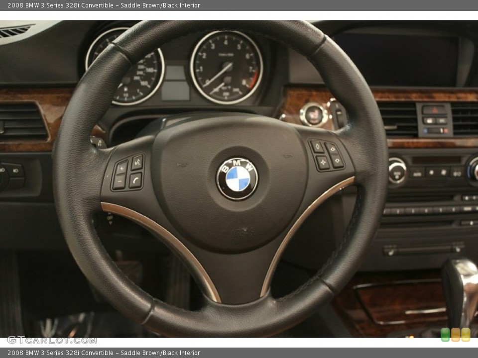 Saddle Brown/Black Interior Steering Wheel for the 2008 BMW 3 Series 328i Convertible #60238051