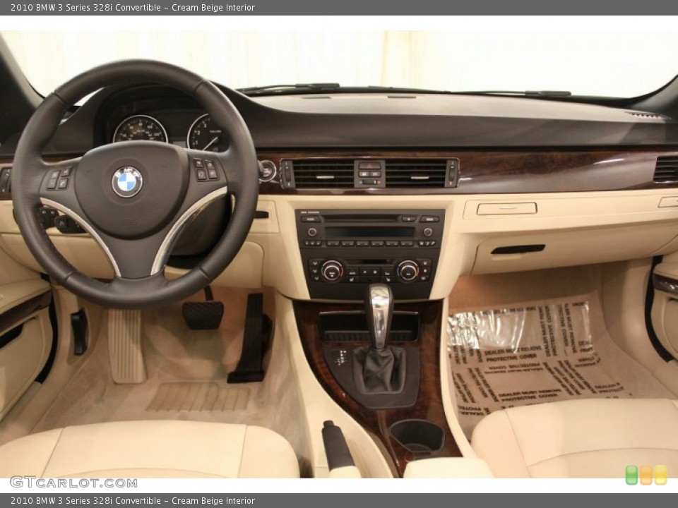 Cream Beige Interior Dashboard for the 2010 BMW 3 Series 328i Convertible #60238366