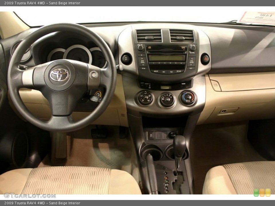 Sand Beige Interior Dashboard for the 2009 Toyota RAV4 4WD #60239140