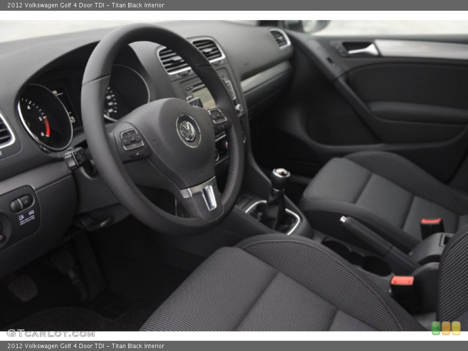 Titan Black Interior Photo for the 2012 Volkswagen Golf 4 Door TDI #60242057