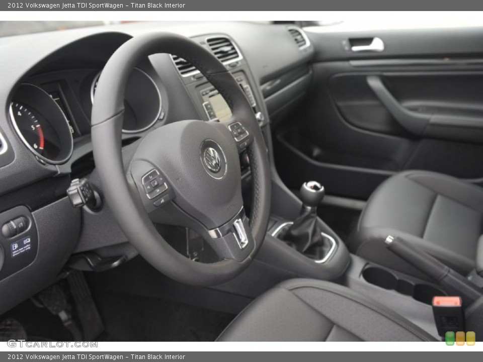 Titan Black Interior Photo for the 2012 Volkswagen Jetta TDI SportWagen #60242755