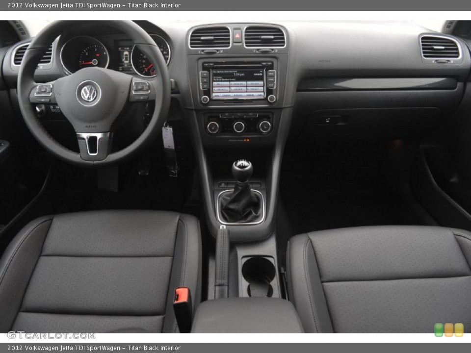 Titan Black Interior Dashboard for the 2012 Volkswagen Jetta TDI SportWagen #60242860