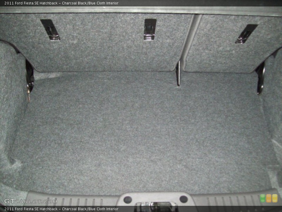 Charcoal Black/Blue Cloth Interior Trunk for the 2011 Ford Fiesta SE Hatchback #60243538