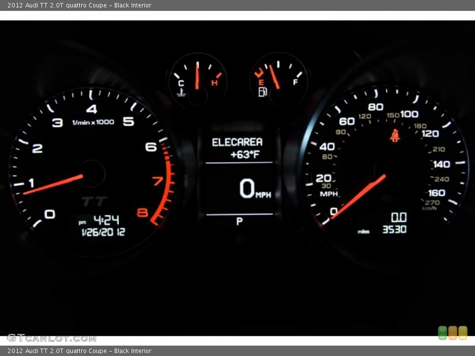 Black Interior Gauges for the 2012 Audi TT 2.0T quattro Coupe #60246053