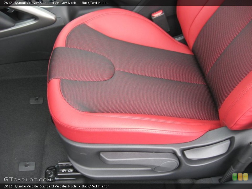 Black/Red Interior Front Seat for the 2012 Hyundai Veloster  #60247229