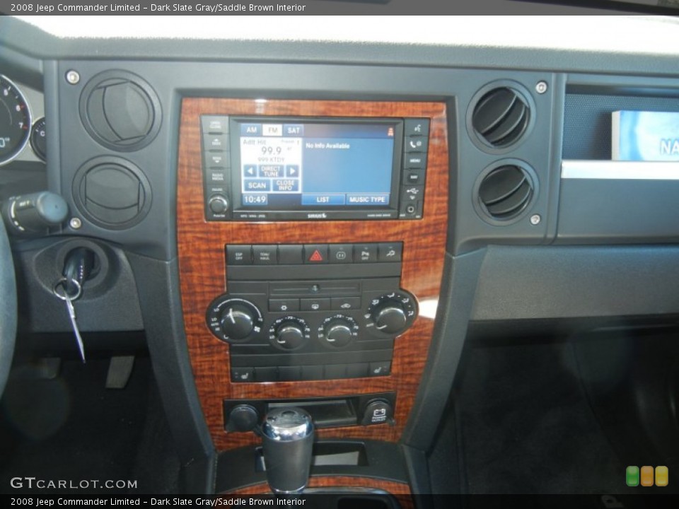 Dark Slate Gray/Saddle Brown Interior Controls for the 2008 Jeep Commander Limited #60249235
