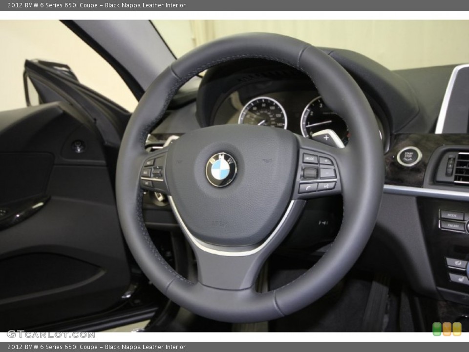 Black Nappa Leather Interior Steering Wheel for the 2012 BMW 6 Series 650i Coupe #60251471
