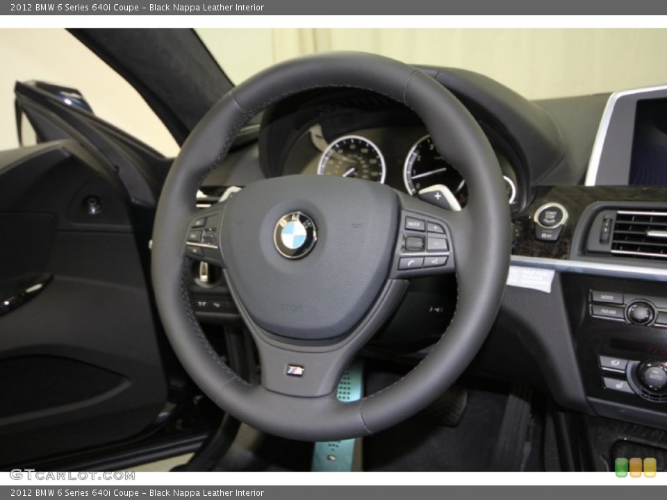 Black Nappa Leather Interior Steering Wheel for the 2012 BMW 6 Series 640i Coupe #60251951