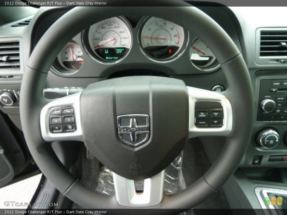 Dark Slate Gray Interior Steering Wheel for the 2012 Dodge Challenger R/T Plus #60256175