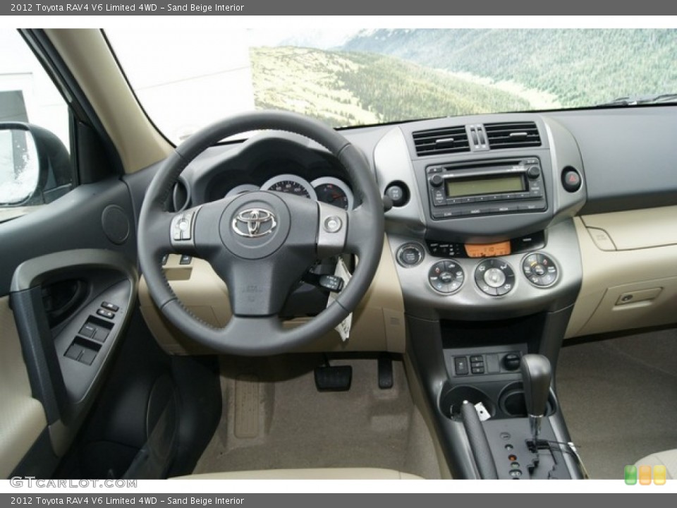 Sand Beige Interior Dashboard for the 2012 Toyota RAV4 V6 Limited 4WD #60259715