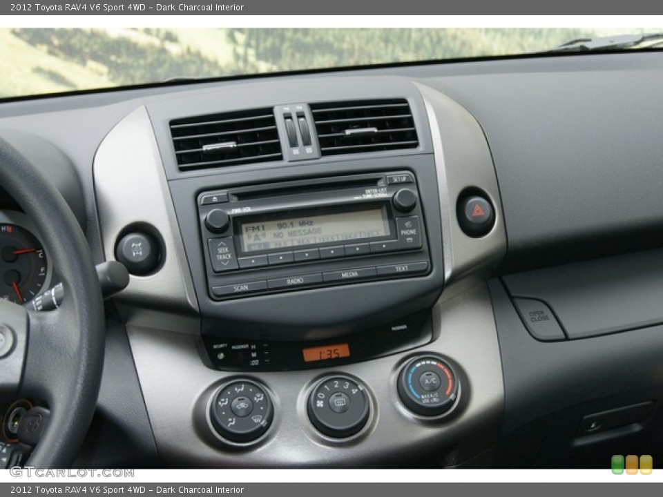 Dark Charcoal Interior Controls for the 2012 Toyota RAV4 V6 Sport 4WD #60260645