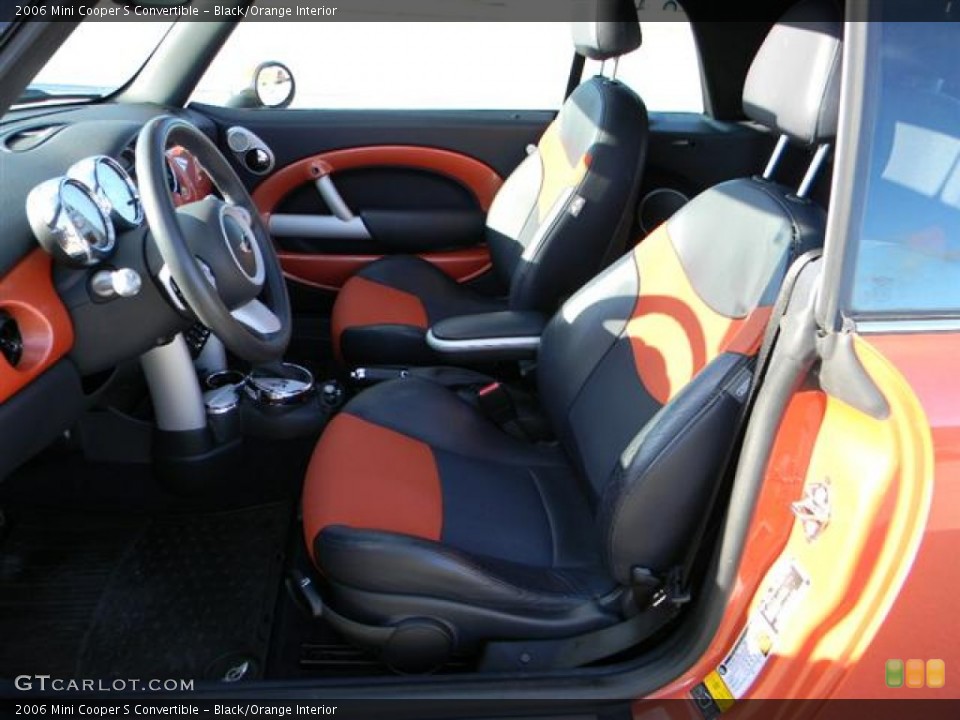 Black/Orange Interior Photo for the 2006 Mini Cooper S Convertible #60261608