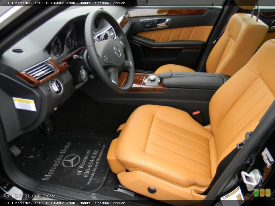 Natural Beige/Black Interior Photo for the 2011 Mercedes-Benz E 350 4Matic Sedan #60262757