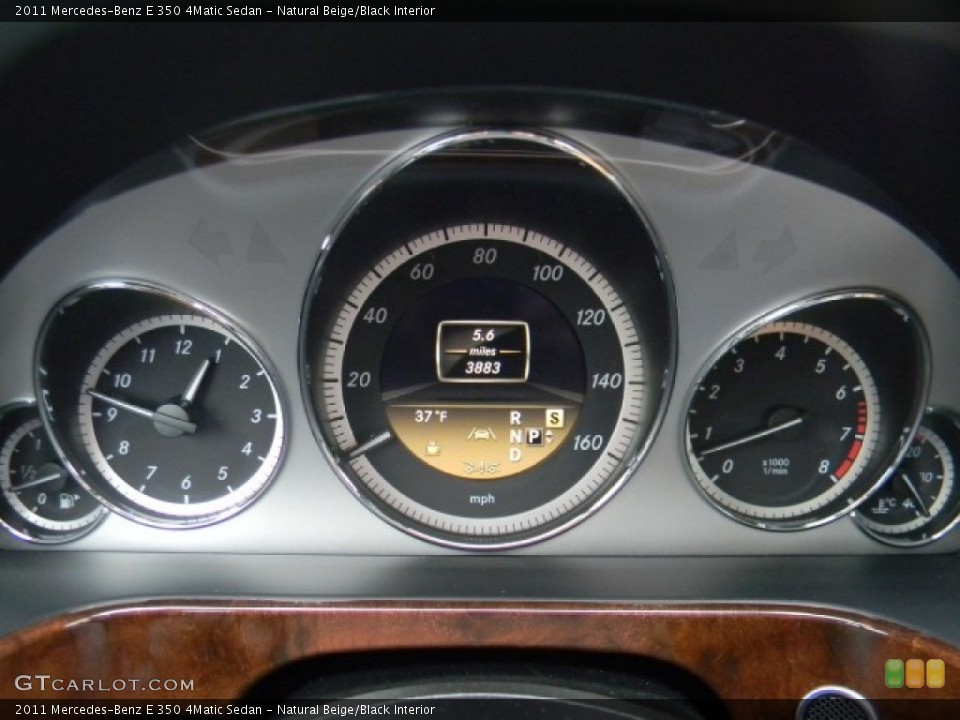 Natural Beige/Black Interior Gauges for the 2011 Mercedes-Benz E 350 4Matic Sedan #60262802