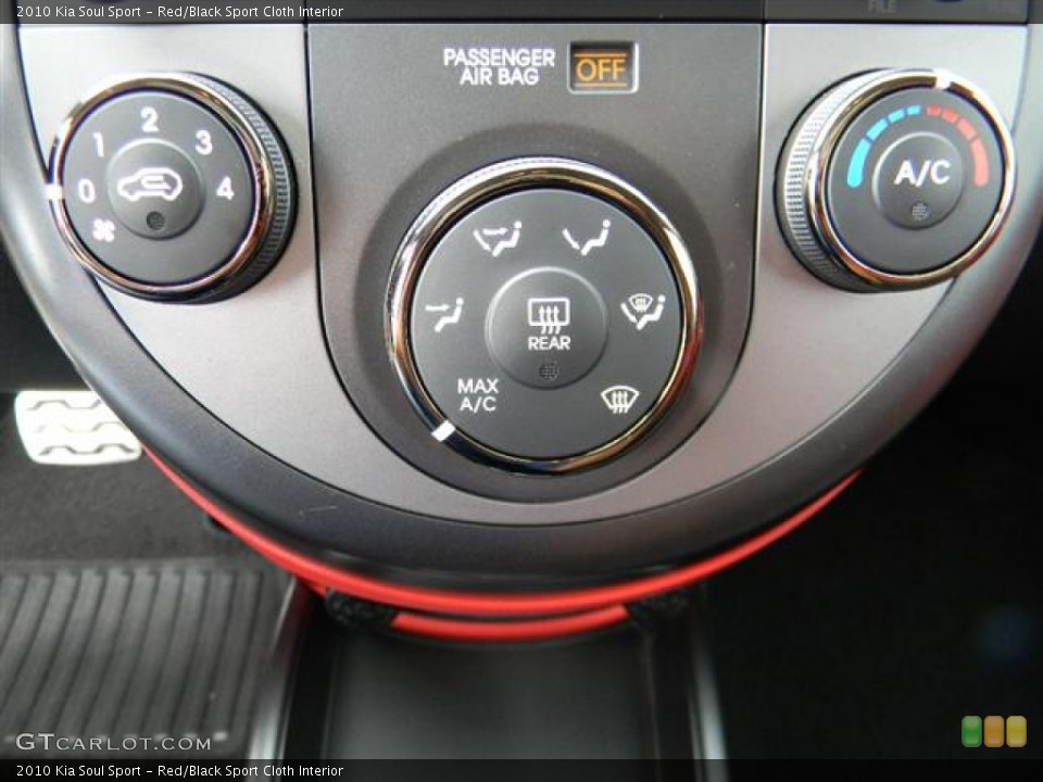 Red/Black Sport Cloth Interior Controls for the 2010 Kia Soul Sport #60264125