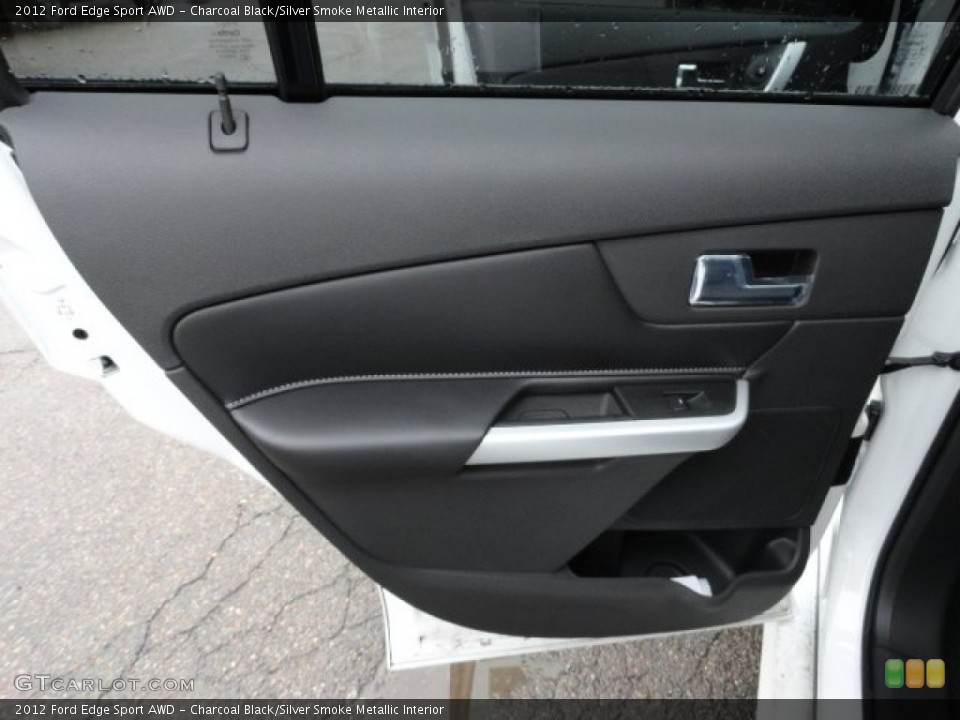 Charcoal Black/Silver Smoke Metallic Interior Door Panel for the 2012 Ford Edge Sport AWD #60264512