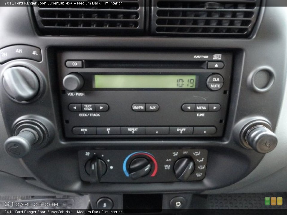 Medium Dark Flint Interior Audio System for the 2011 Ford Ranger Sport SuperCab 4x4 #60264901