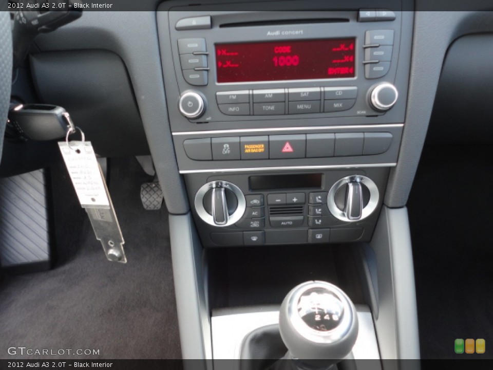 Black Interior Controls for the 2012 Audi A3 2.0T #60267719