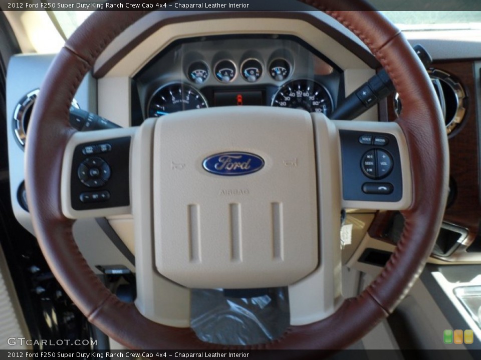 Chaparral Leather Interior Steering Wheel for the 2012 Ford F250 Super Duty King Ranch Crew Cab 4x4 #60274370
