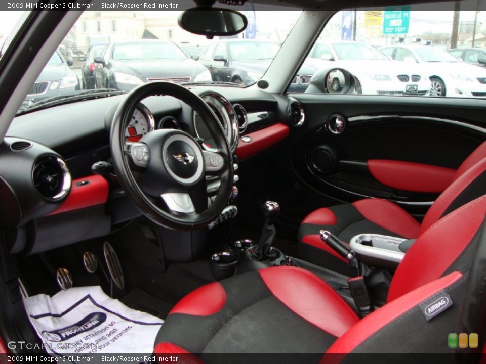 Black/Rooster Red Interior Photo for the 2009 Mini Cooper S Clubman #60276425