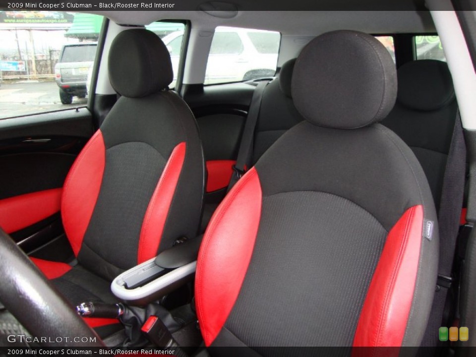 Black/Rooster Red Interior Photo for the 2009 Mini Cooper S Clubman #60276431