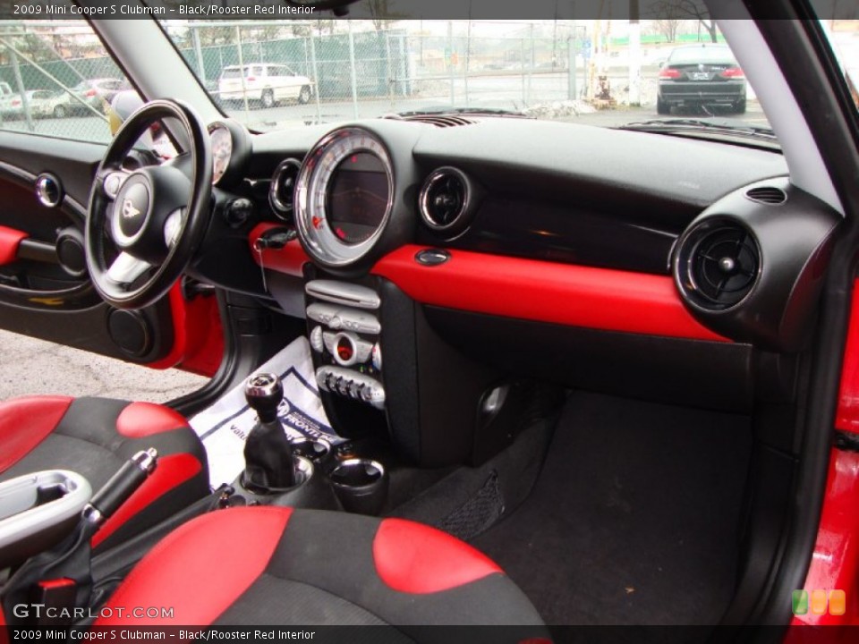 Black/Rooster Red Interior Dashboard for the 2009 Mini Cooper S Clubman #60276437