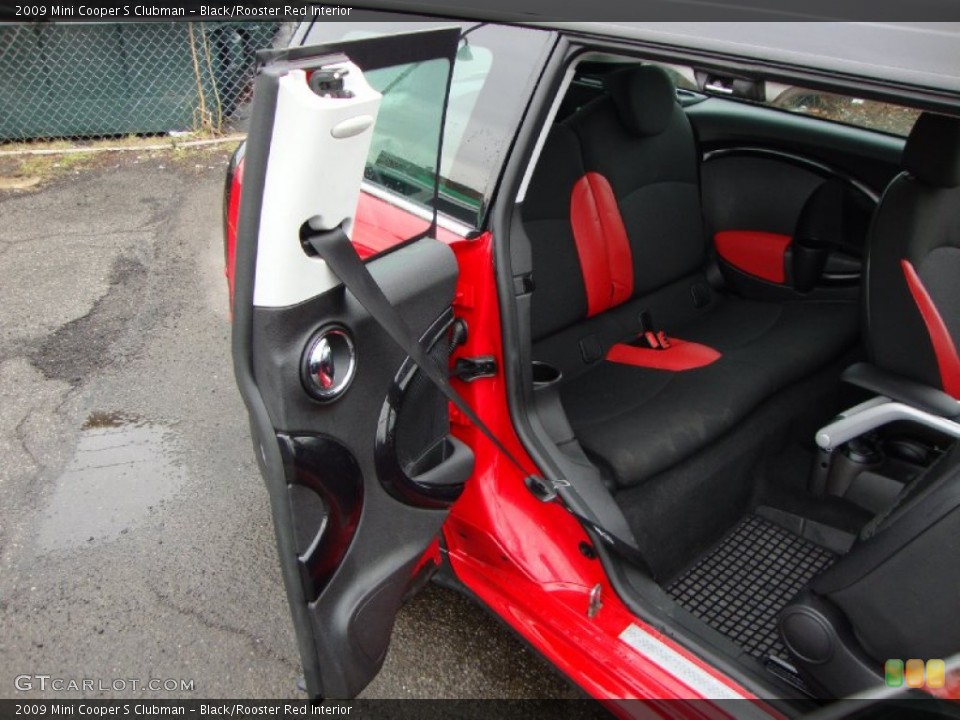 Black/Rooster Red Interior Photo for the 2009 Mini Cooper S Clubman #60276464