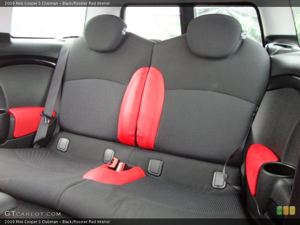 Black/Rooster Red Interior Photo for the 2009 Mini Cooper S Clubman #60276470