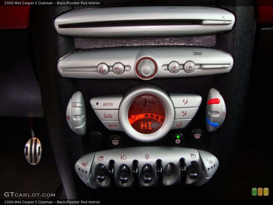Black/Rooster Red Interior Controls for the 2009 Mini Cooper S Clubman #60276509