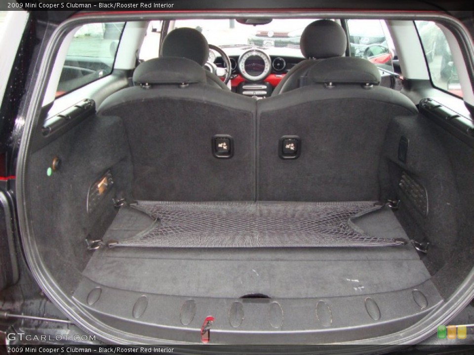 Black/Rooster Red Interior Trunk for the 2009 Mini Cooper S Clubman #60276626