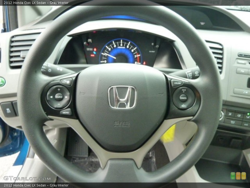 Gray Interior Steering Wheel for the 2012 Honda Civic LX Sedan #60277028