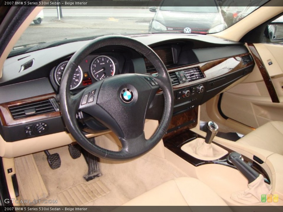 Beige Interior Prime Interior for the 2007 BMW 5 Series 530xi Sedan #60277085