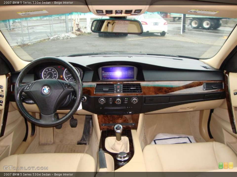 Beige Interior Dashboard for the 2007 BMW 5 Series 530xi Sedan #60277163