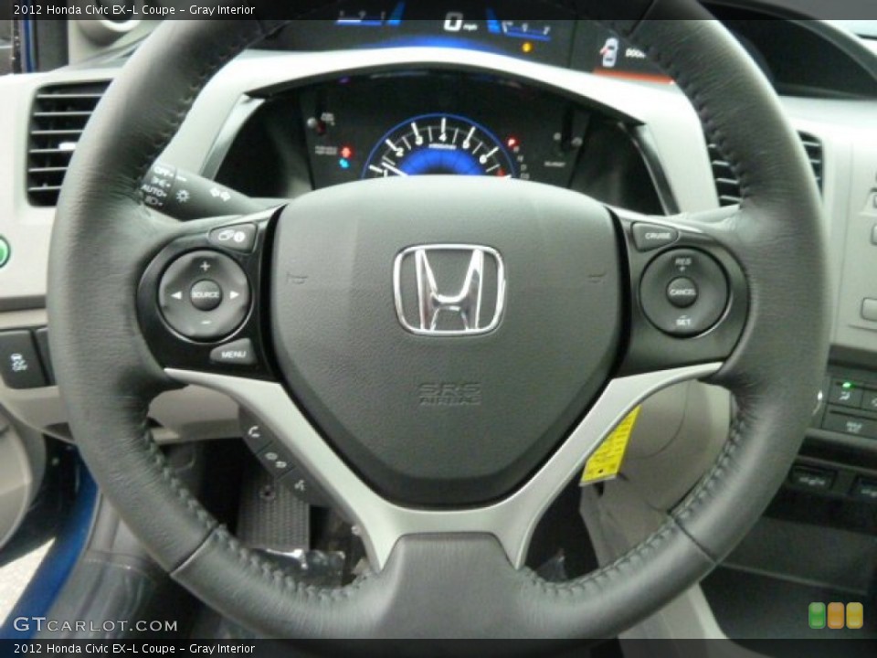 Gray Interior Steering Wheel for the 2012 Honda Civic EX-L Coupe #60277187