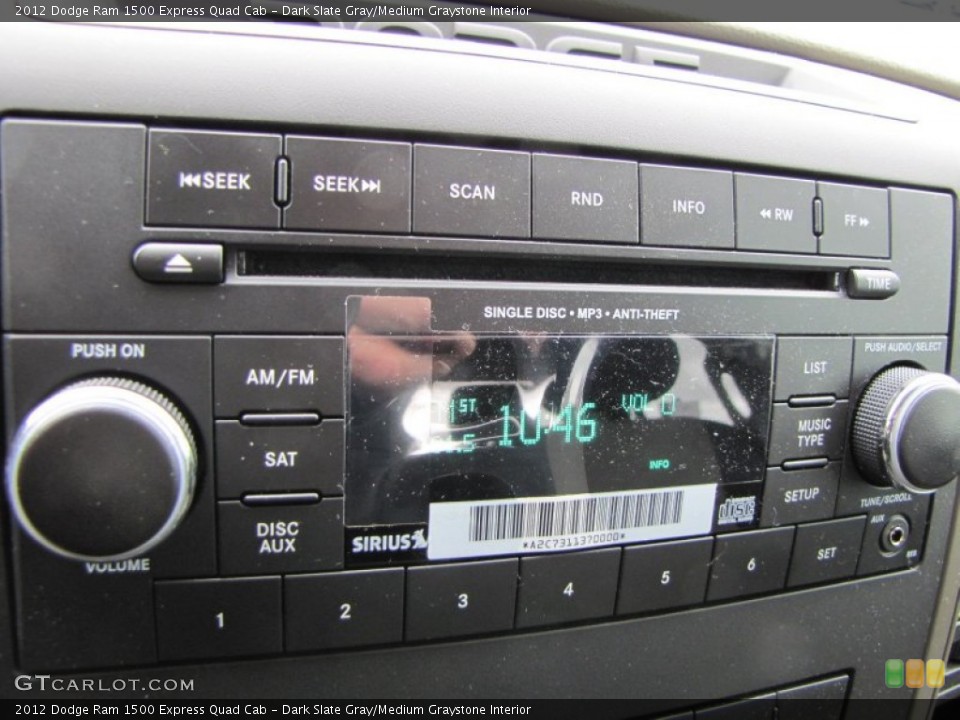 Dark Slate Gray/Medium Graystone Interior Audio System for the 2012 Dodge Ram 1500 Express Quad Cab #60280409
