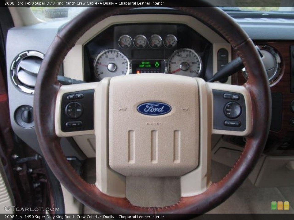 Chaparral Leather Interior Steering Wheel for the 2008 Ford F450 Super Duty King Ranch Crew Cab 4x4 Dually #60280889