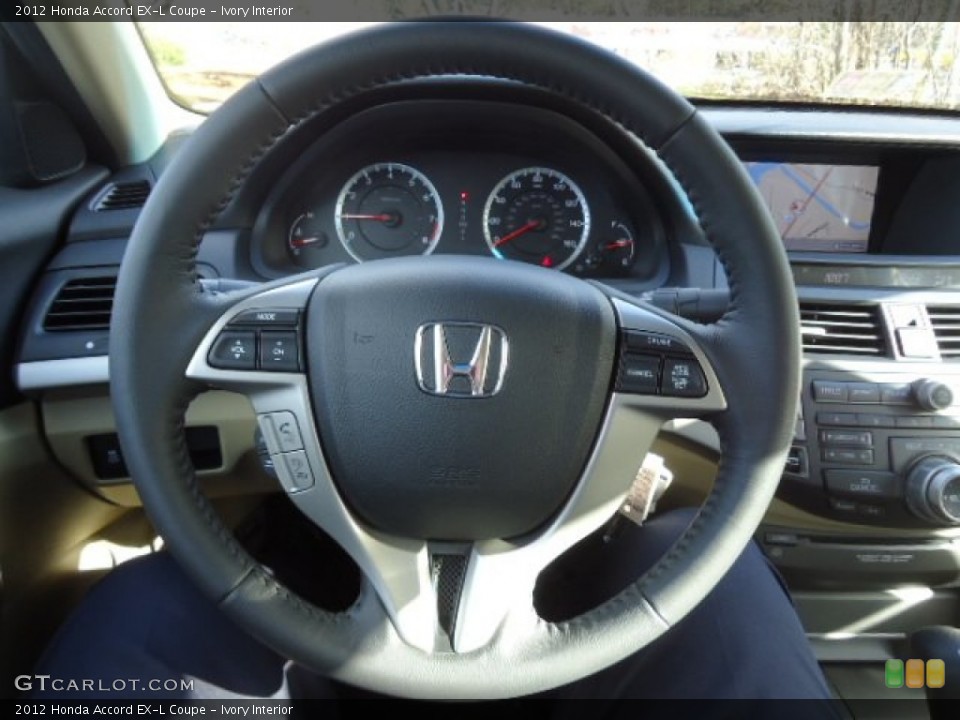Ivory Interior Steering Wheel for the 2012 Honda Accord EX-L Coupe #60281669