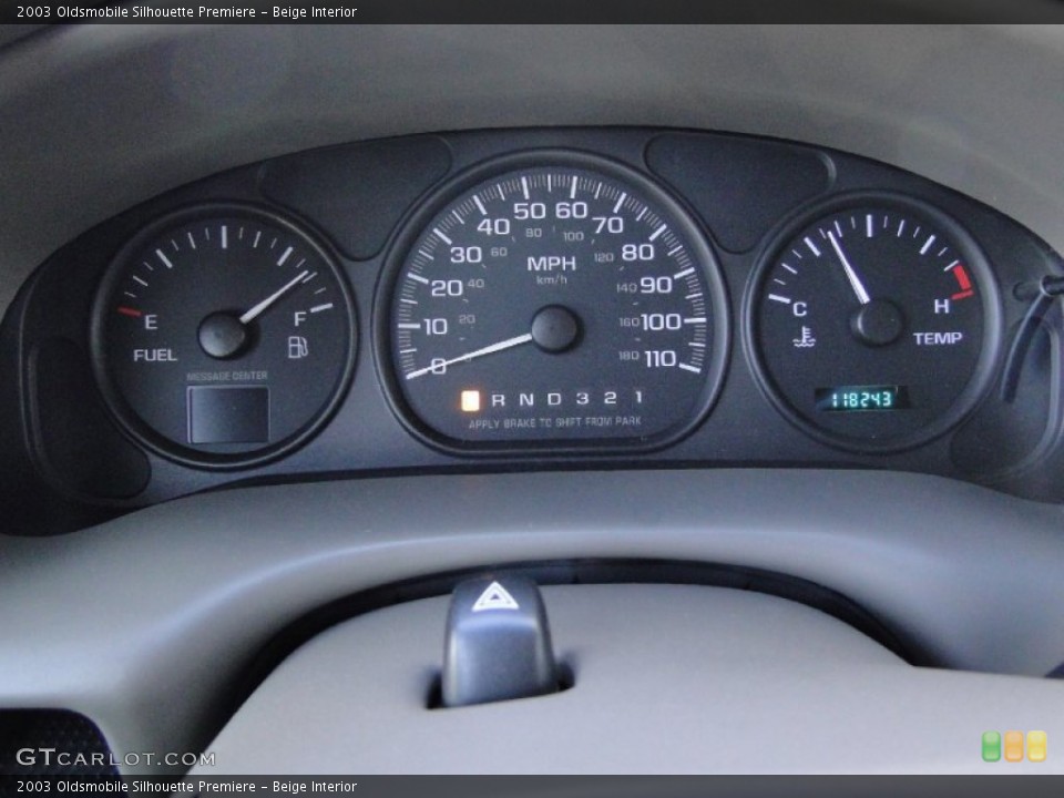 Beige Interior Gauges for the 2003 Oldsmobile Silhouette Premiere #60286650