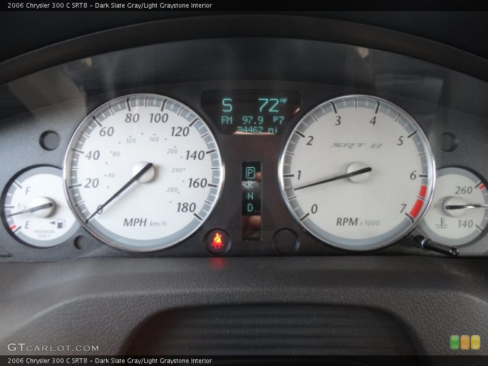 Dark Slate Gray/Light Graystone Interior Gauges for the 2006 Chrysler 300 C SRT8 #60288584
