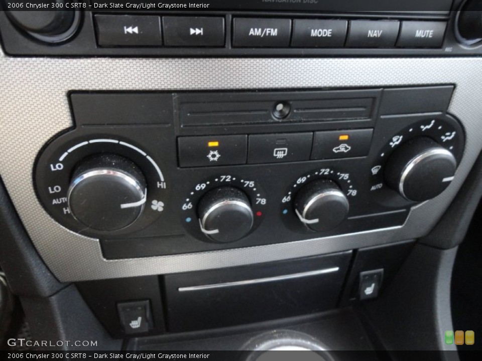 Dark Slate Gray/Light Graystone Interior Controls for the 2006 Chrysler 300 C SRT8 #60288596