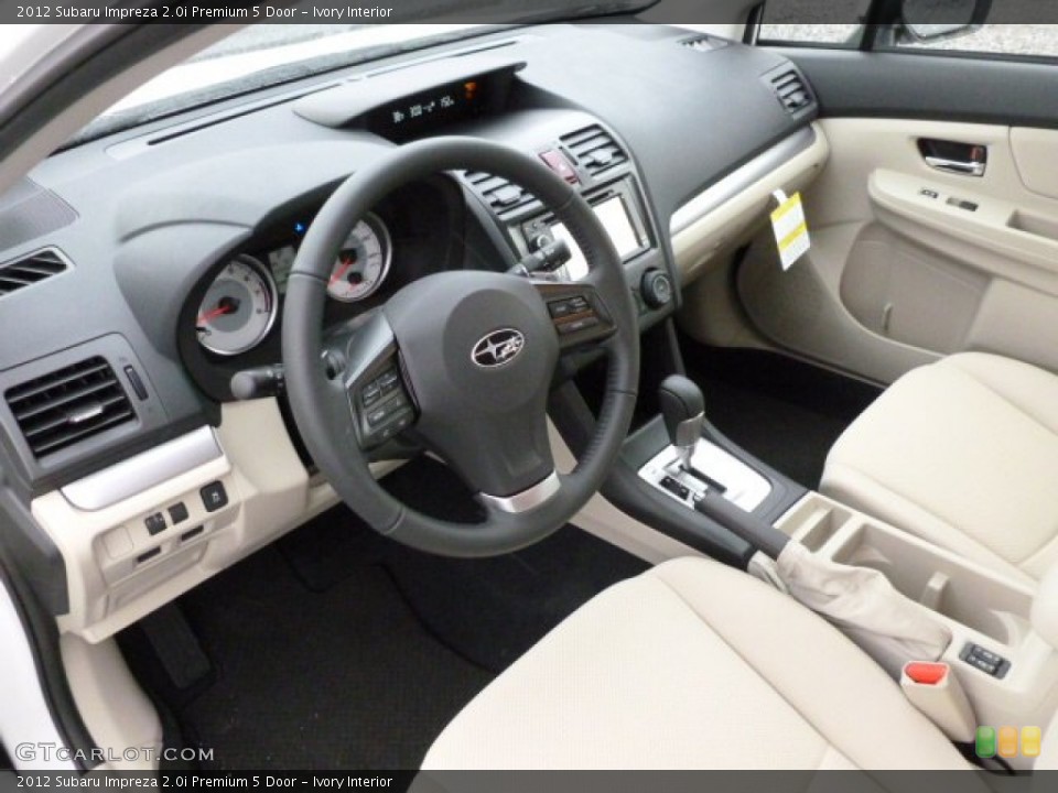 Ivory Interior Photo for the 2012 Subaru Impreza 2.0i Premium 5 Door #60290216