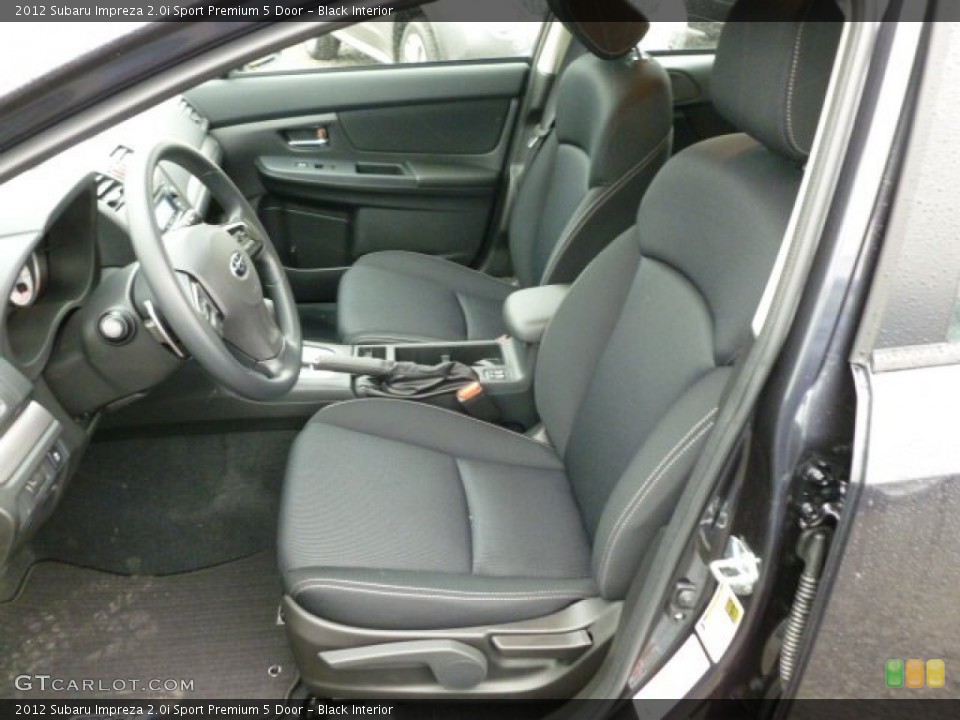 Black Interior Front Seat for the 2012 Subaru Impreza 2.0i Sport Premium 5 Door #60290738