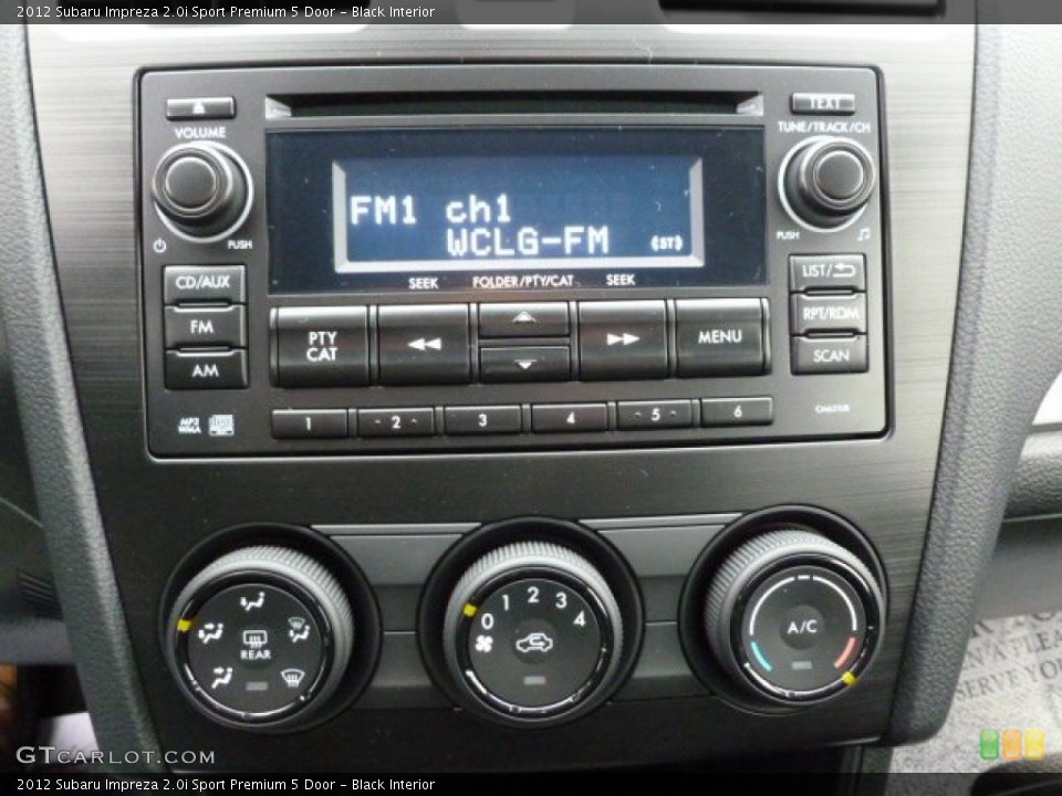 Black Interior Controls for the 2012 Subaru Impreza 2.0i Sport Premium 5 Door #60290771