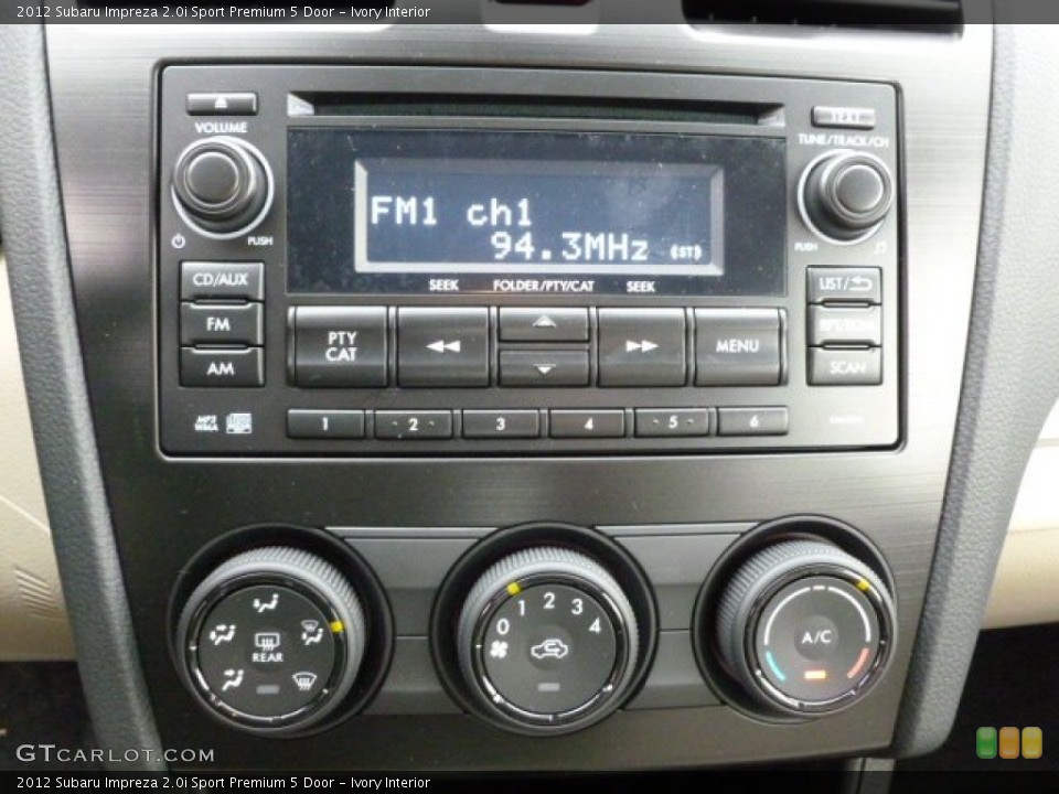 Ivory Interior Controls for the 2012 Subaru Impreza 2.0i Sport Premium 5 Door #60291326