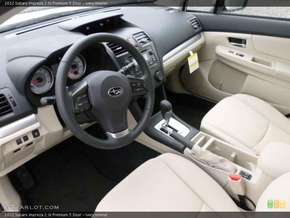 Ivory Interior Prime Interior for the 2012 Subaru Impreza 2.0i Premium 5 Door #60291475