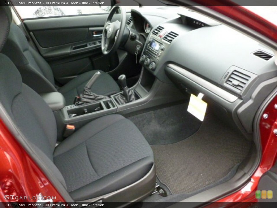 Black Interior Photo for the 2012 Subaru Impreza 2.0i Premium 4 Door #60292127