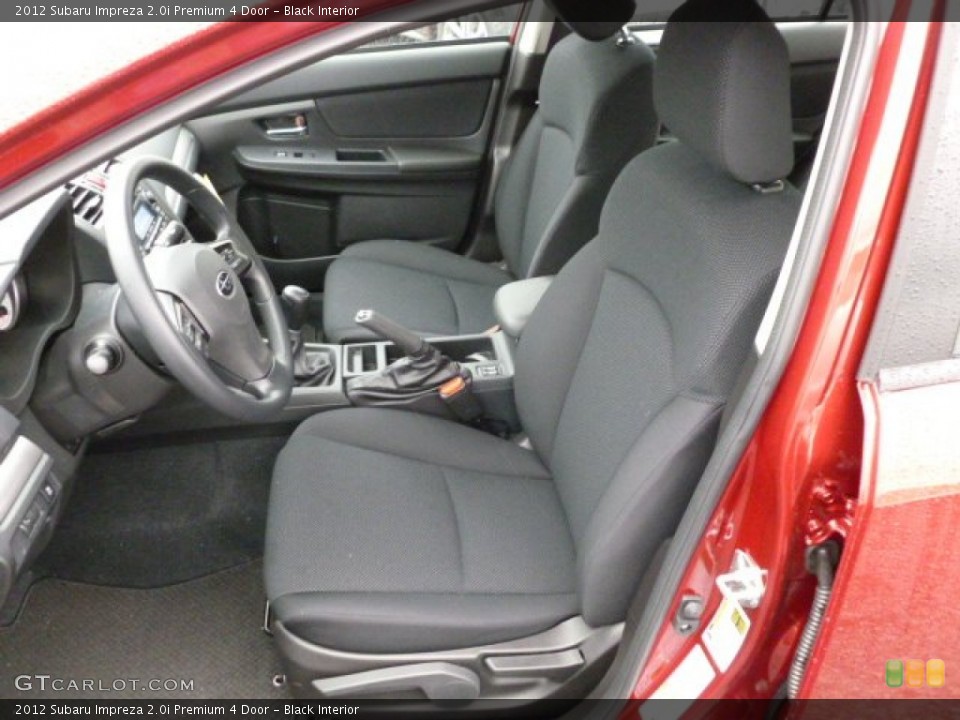 Black Interior Photo for the 2012 Subaru Impreza 2.0i Premium 4 Door #60292183