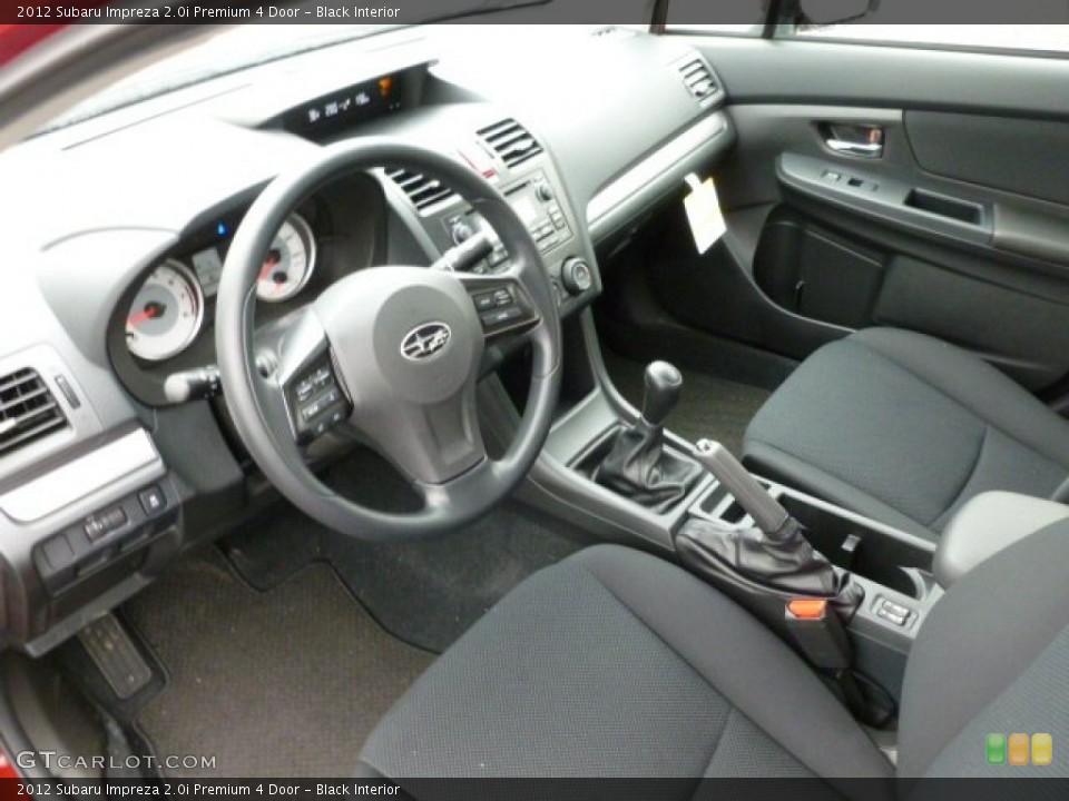 Black Interior Photo for the 2012 Subaru Impreza 2.0i Premium 4 Door #60292193