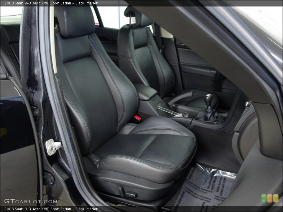 Black Interior Front Seat for the 2008 Saab 9-3 Aero XWD Sport Sedan #60293515