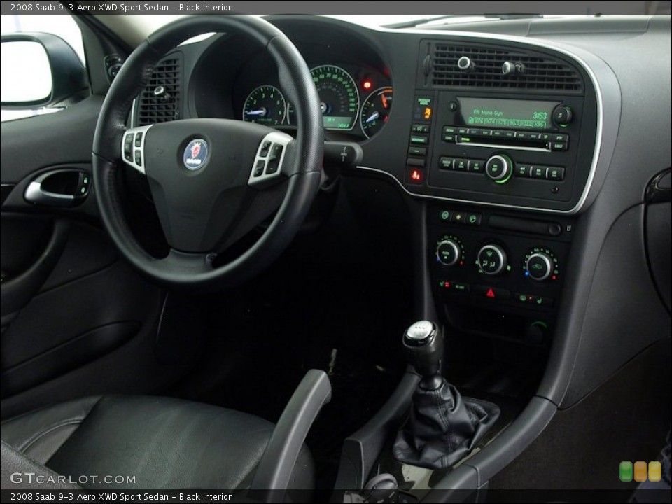 Black Interior Photo for the 2008 Saab 9-3 Aero XWD Sport Sedan #60293531